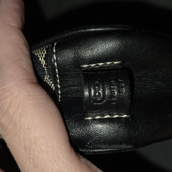 Vintage Coach Shoulder Bag Signature Demi Pochetette Black And Grey - Picture 3 of 9